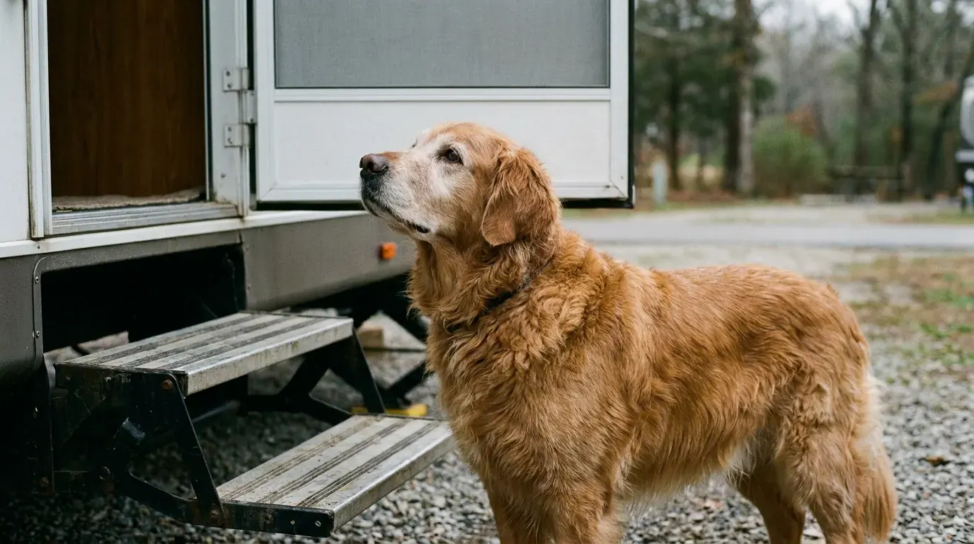 The Morning My Old Dog Refused to Get in the RV